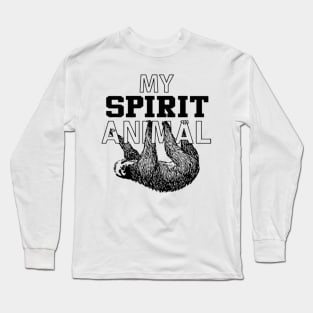 Awesome My Spirit Animal Sloth animal Long Sleeve T-Shirt